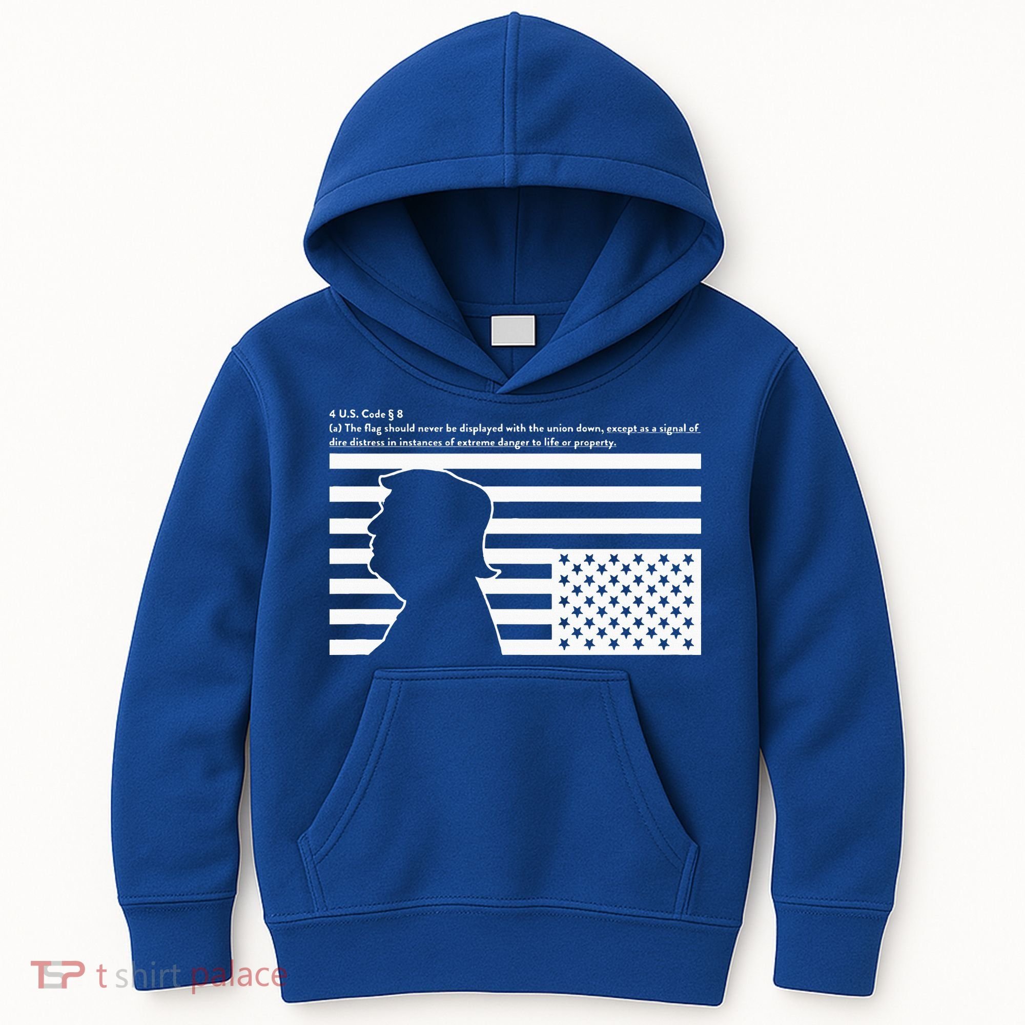 Distress Upside Down Flag Code Usa Save America Kids Hoodie