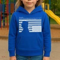 Distress Upside Down Flag Code Usa Save America Kids Hoodie thumb 3