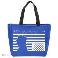 Distress Upside Down Flag Code Usa Save America Tote Bag thumb 0