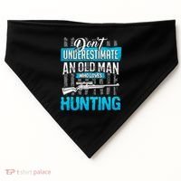 Don't Under Estimate An Old Man Who Loves Hunting USA-Made Doggie Bandana thumb 0