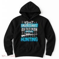 Don't Under Estimate An Old Man Who Loves Hunting Hoodie thumb 0