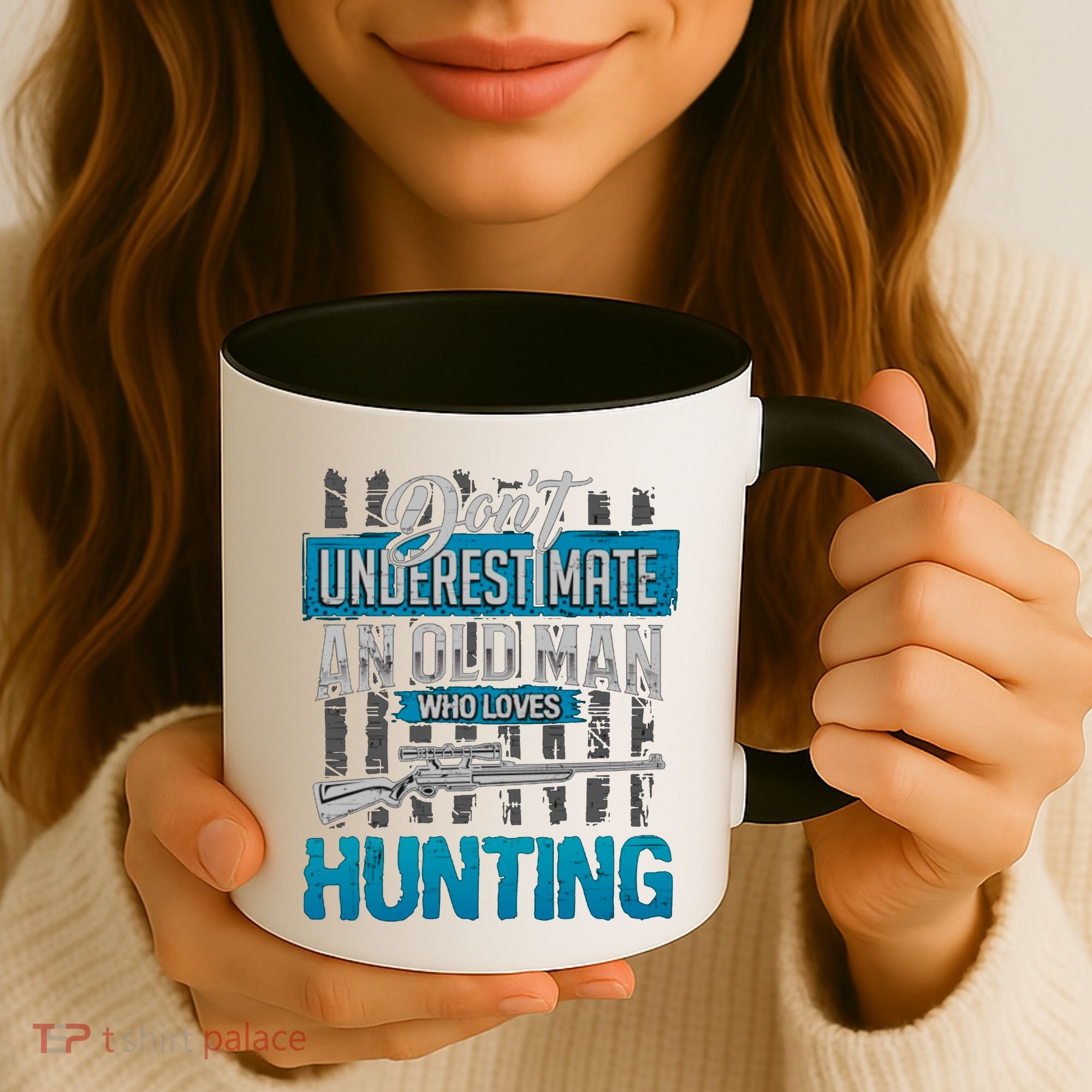 Don't Under Estimate An Old Man Who Loves Hunting Coffee Mug