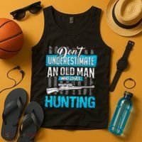 Don't Under Estimate An Old Man Who Loves Hunting Tank Top thumb 4