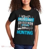 Don't Under Estimate An Old Man Who Loves Hunting Kids T-Shirt thumb 2