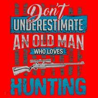 Don't Under Estimate An Old Man Who Loves Hunting Santa Hat thumb 1