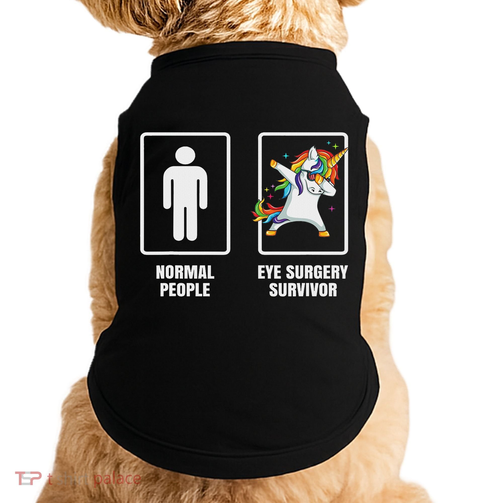 Dabbing Unicorn Eye Surgery Survivor Recovery Get Well Gift Doggie Tank