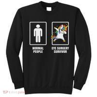 Dabbing Unicorn Eye Surgery Survivor Recovery Get Well Gift Sweatshirt thumb 0