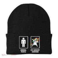 Dabbing Unicorn Eye Surgery Survivor Recovery Get Well Gift Beanie thumb 0