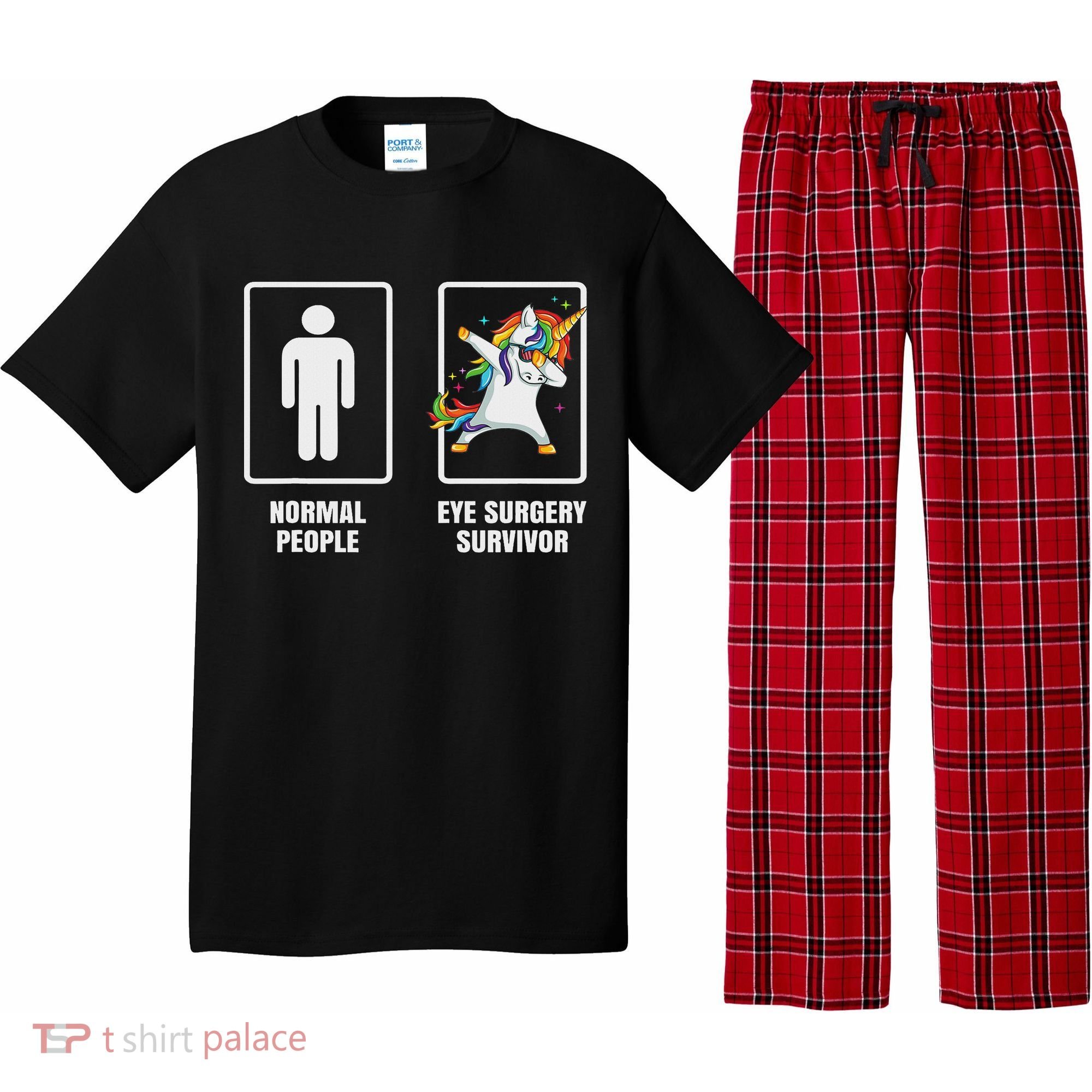 Dabbing Unicorn Eye Surgery Survivor Recovery Get Well Gift Pajama Set