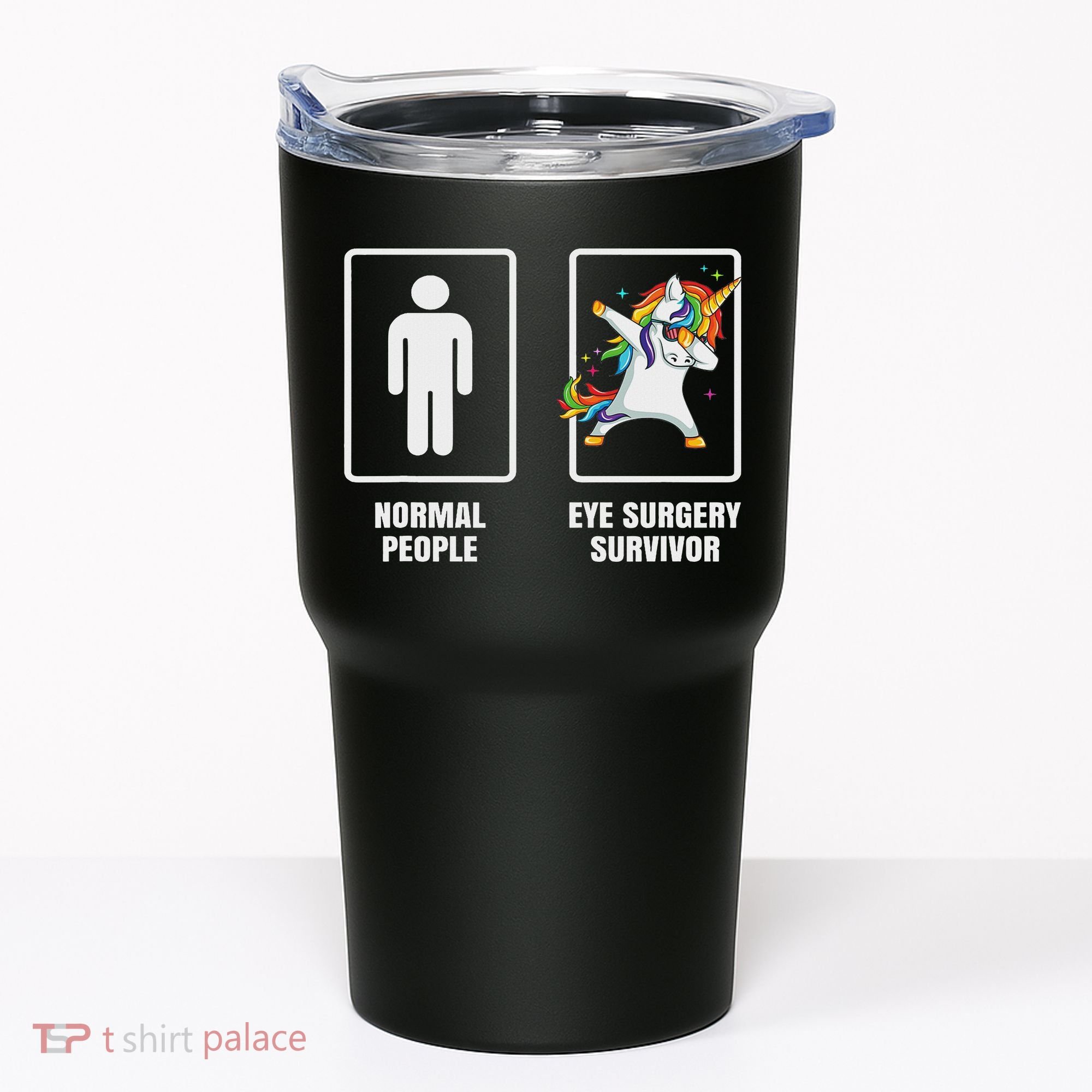 Dabbing Unicorn Eye Surgery Survivor Recovery Get Well Gift Tumbler