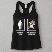 Dabbing Unicorn Eye Surgery Survivor Recovery Get Well Gift Women's Tank Top thumb 3