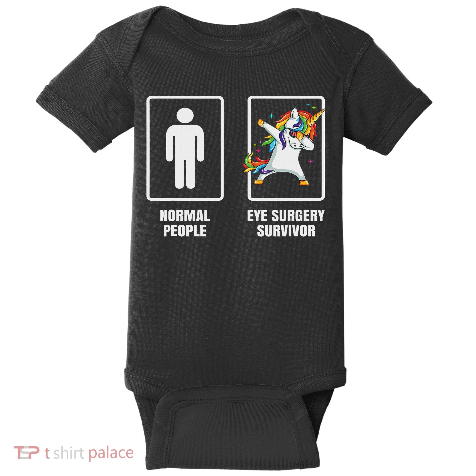 Dabbing Unicorn Eye Surgery Survivor Recovery Get Well Gift Baby Bodysuit