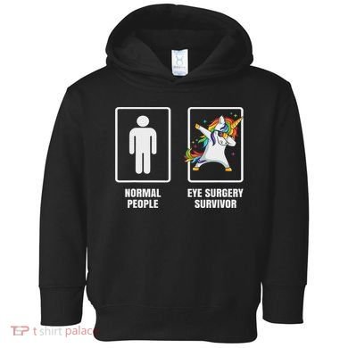 Dabbing Unicorn Eye Surgery Survivor Recovery Get Well Gift Toddler Hoodie