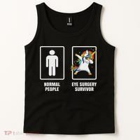 Dabbing Unicorn Eye Surgery Survivor Recovery Get Well Gift Tank Top thumb 2