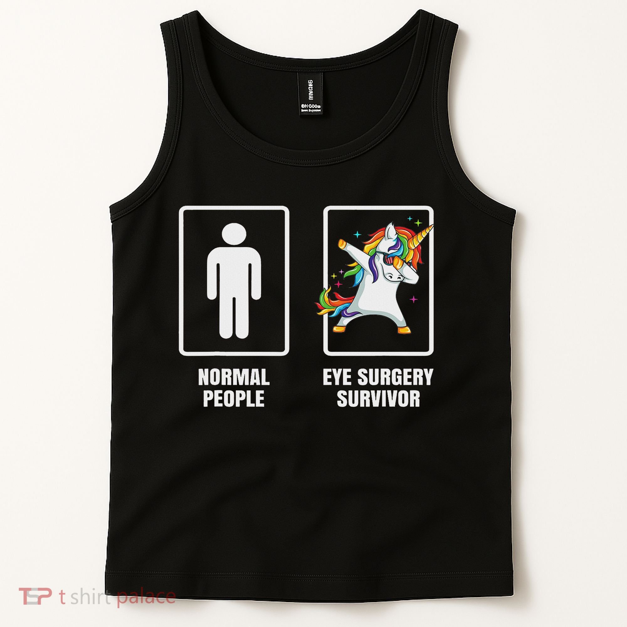 Dabbing Unicorn Eye Surgery Survivor Recovery Get Well Gift Tank Top