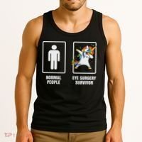 Dabbing Unicorn Eye Surgery Survivor Recovery Get Well Gift Tank Top thumb 3