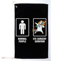 Dabbing Unicorn Eye Surgery Survivor Recovery Get Well Gift Golf Towel thumb 0