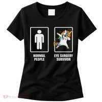 Dabbing Unicorn Eye Surgery Survivor Recovery Get Well Gift Women's T-Shirt thumb 0