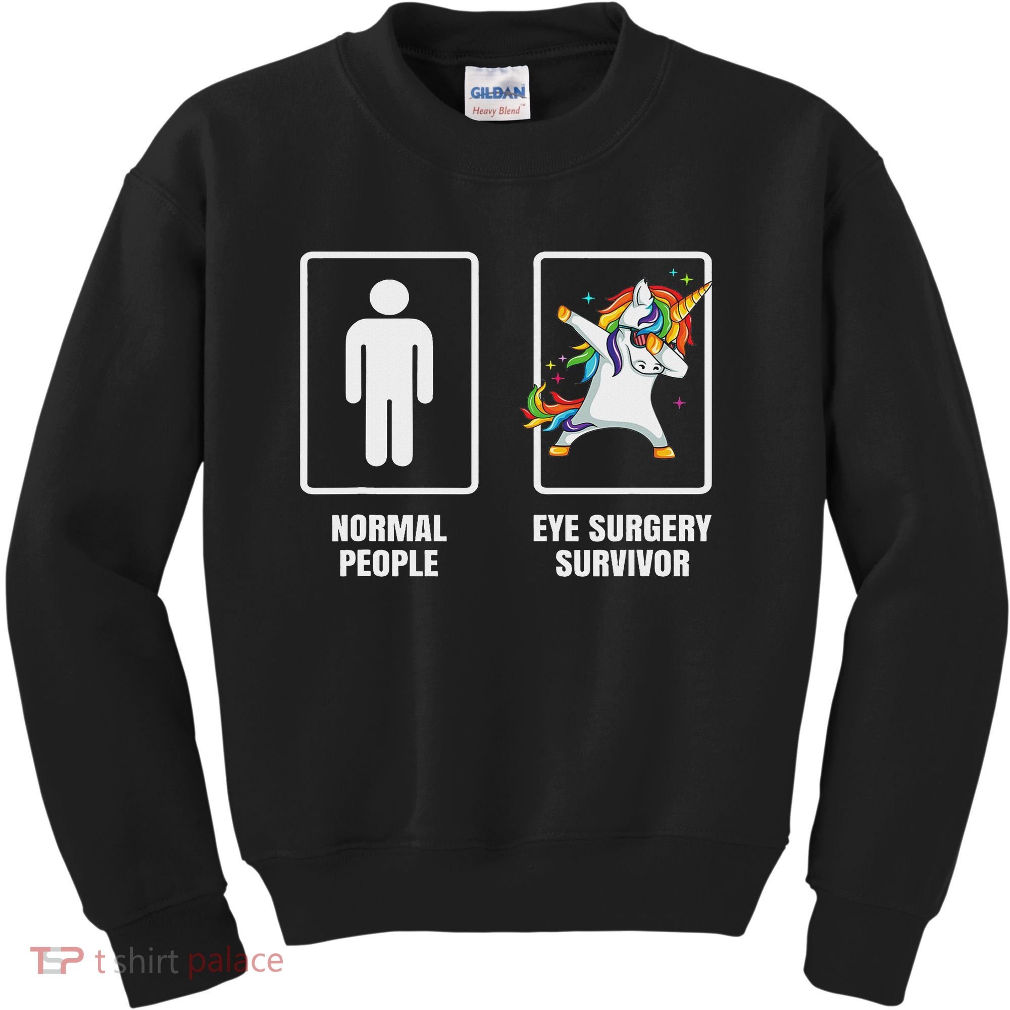 Dabbing Unicorn Eye Surgery Survivor Recovery Get Well Gift Kids Sweatshirt