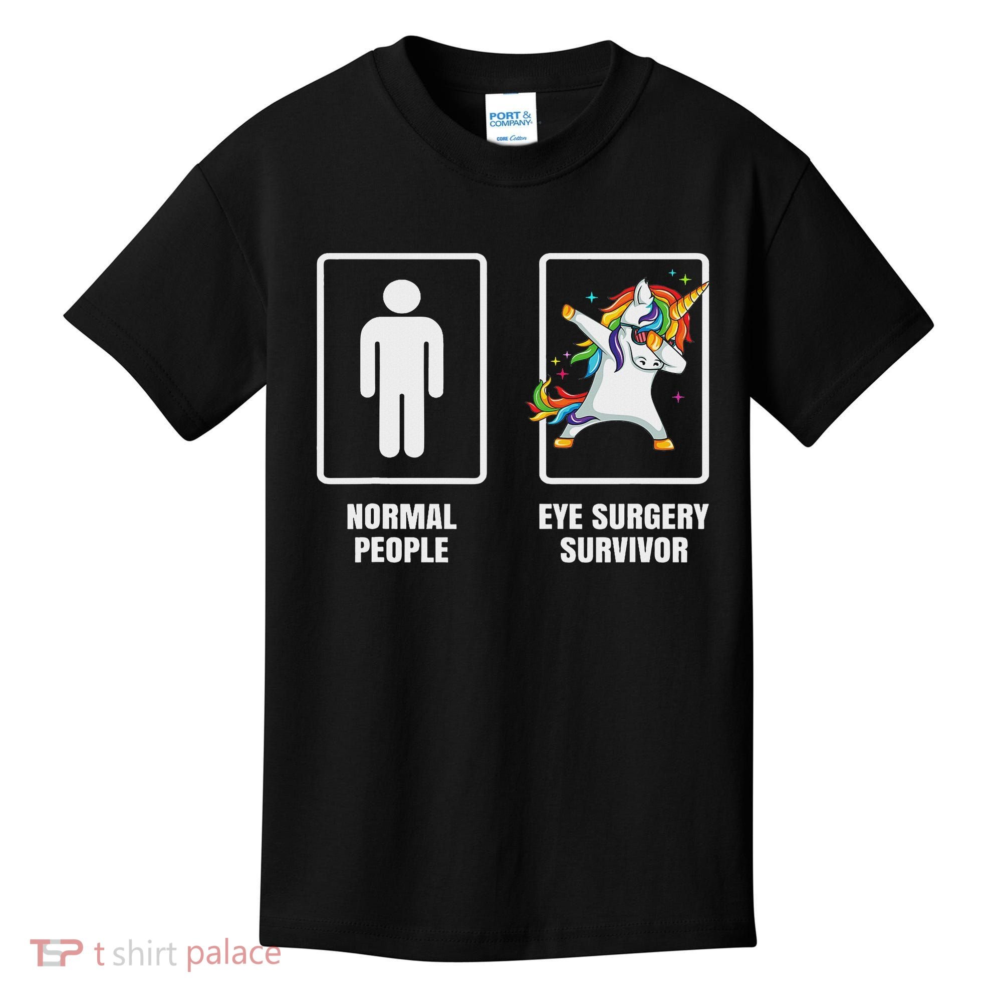 Dabbing Unicorn Eye Surgery Survivor Recovery Get Well Gift Kids T-Shirt