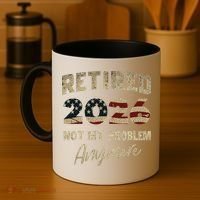 Distressed USA Flag Retired 2026 Not My Problem Anymore Coffee Mug thumb 4