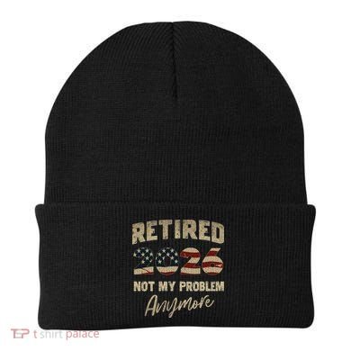 Distressed USA Flag Retired 2026 Not My Problem Anymore Beanie
