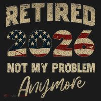 Distressed USA Flag Retired 2026 Not My Problem Anymore Coaster thumb 2