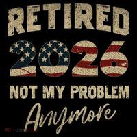 Distressed USA Flag Retired 2026 Not My Problem Anymore Women's Hoodie thumb 2