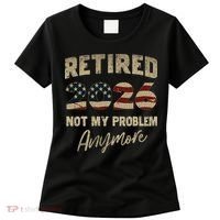Distressed USA Flag Retired 2026 Not My Problem Anymore Women's T-Shirt thumb 0