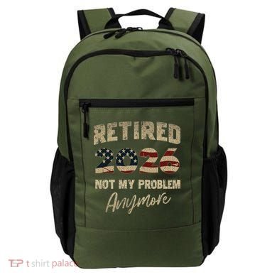 Distressed USA Flag Retired 2026 Not My Problem Anymore Backpack