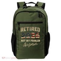 Distressed USA Flag Retired 2026 Not My Problem Anymore Backpack thumb 0