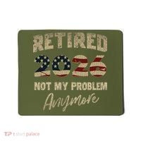 Distressed USA Flag Retired 2026 Not My Problem Anymore Mousepad thumb 0