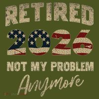 Distressed USA Flag Retired 2026 Not My Problem Anymore Mousepad thumb 1