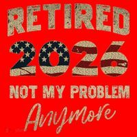 Distressed USA Flag Retired 2026 Not My Problem Anymore Santa Hat thumb 1