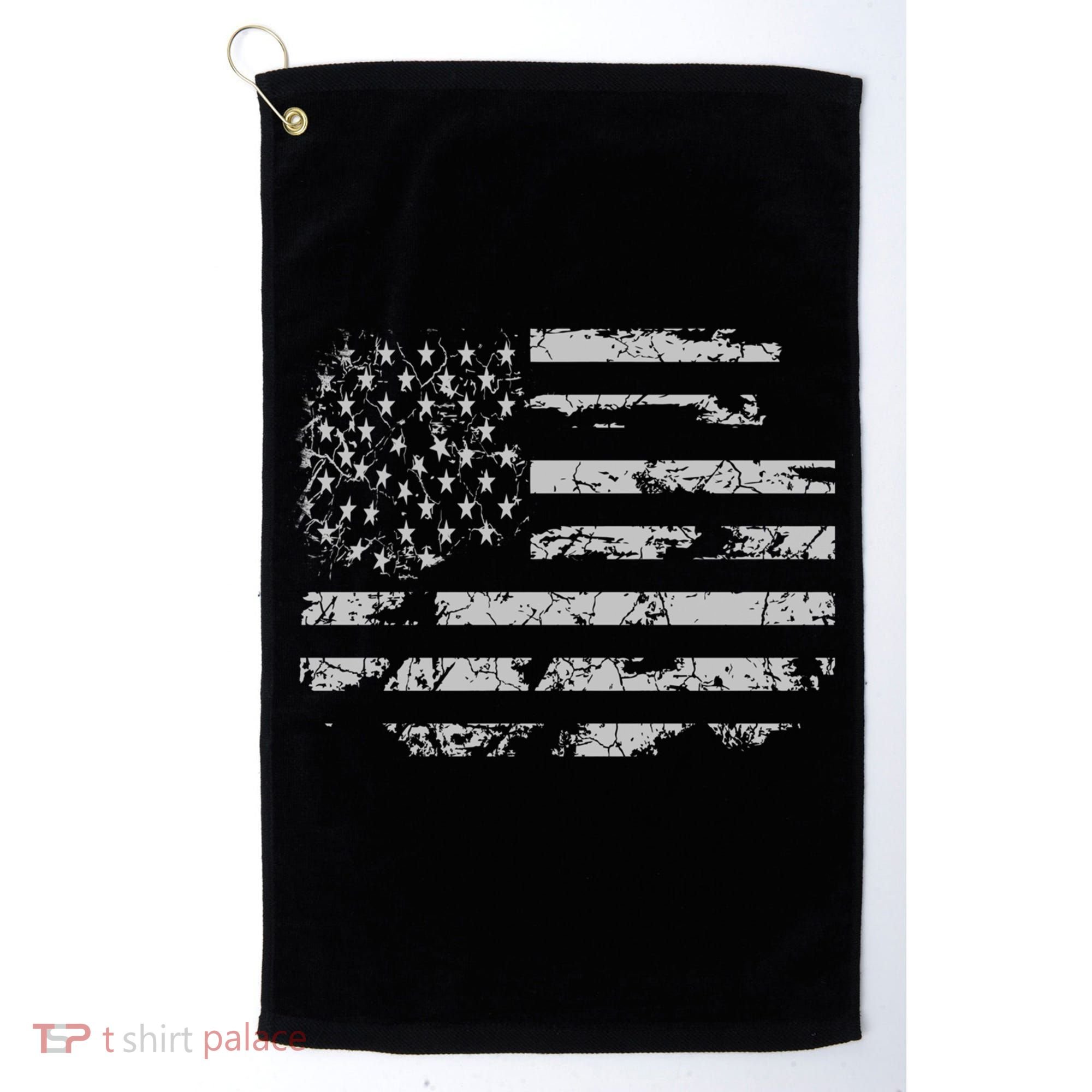 Distressed Usa Flag Gift Golf Towel