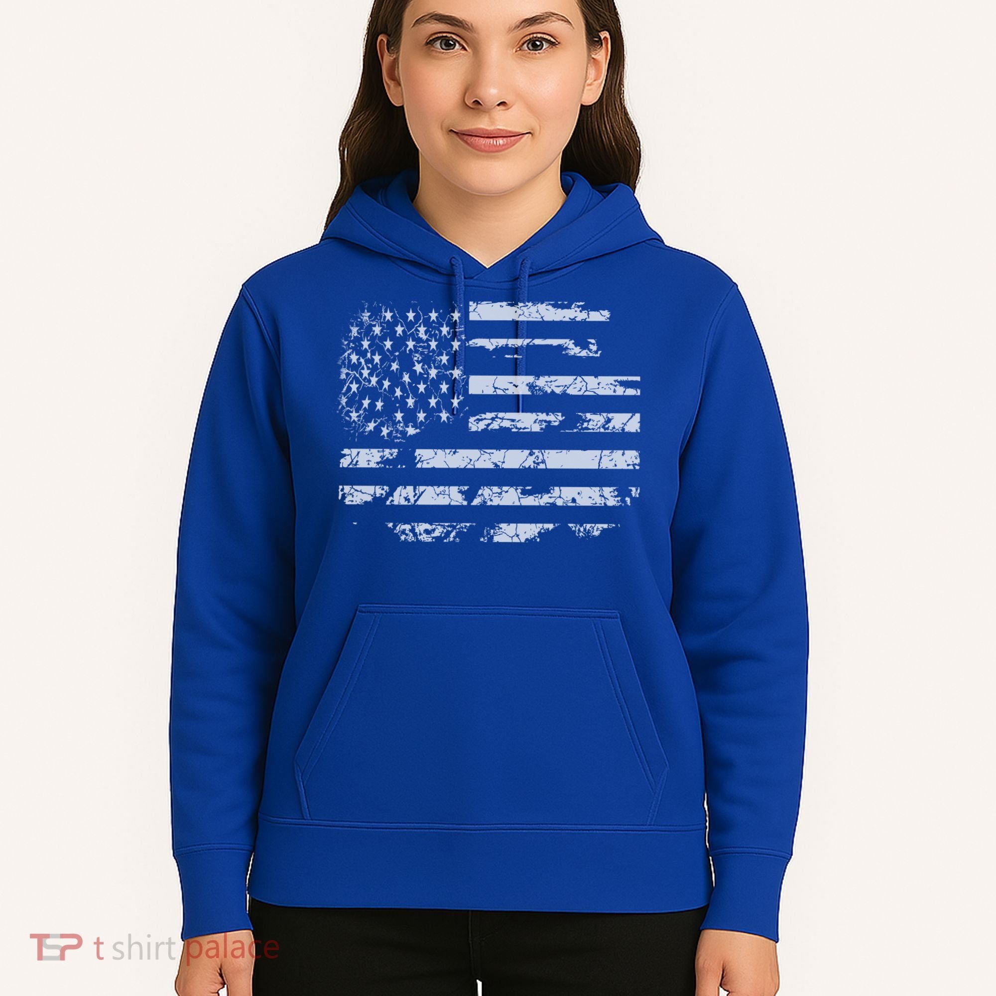 Distressed Usa Flag Gift Hoodie