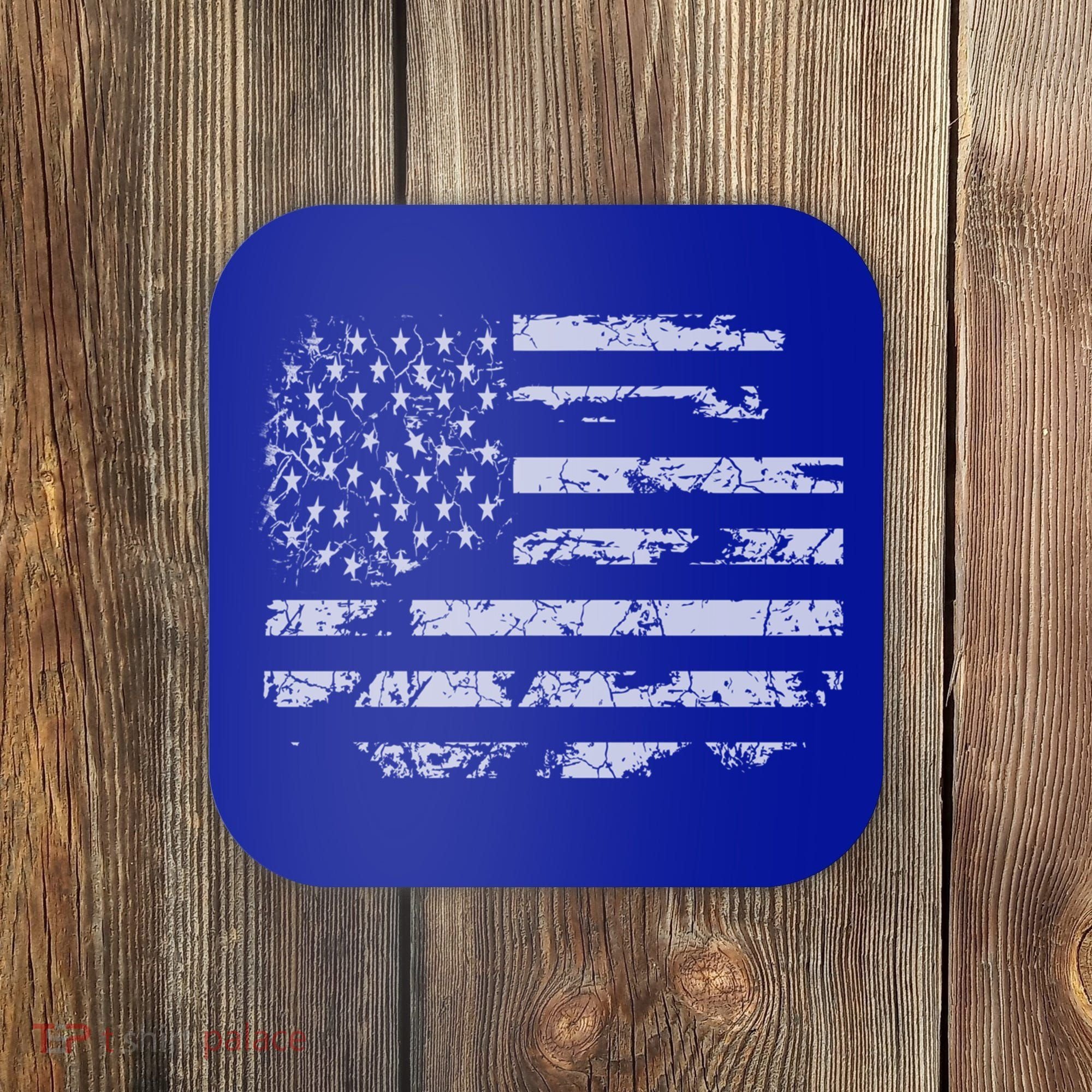 Distressed Usa Flag Gift Coaster