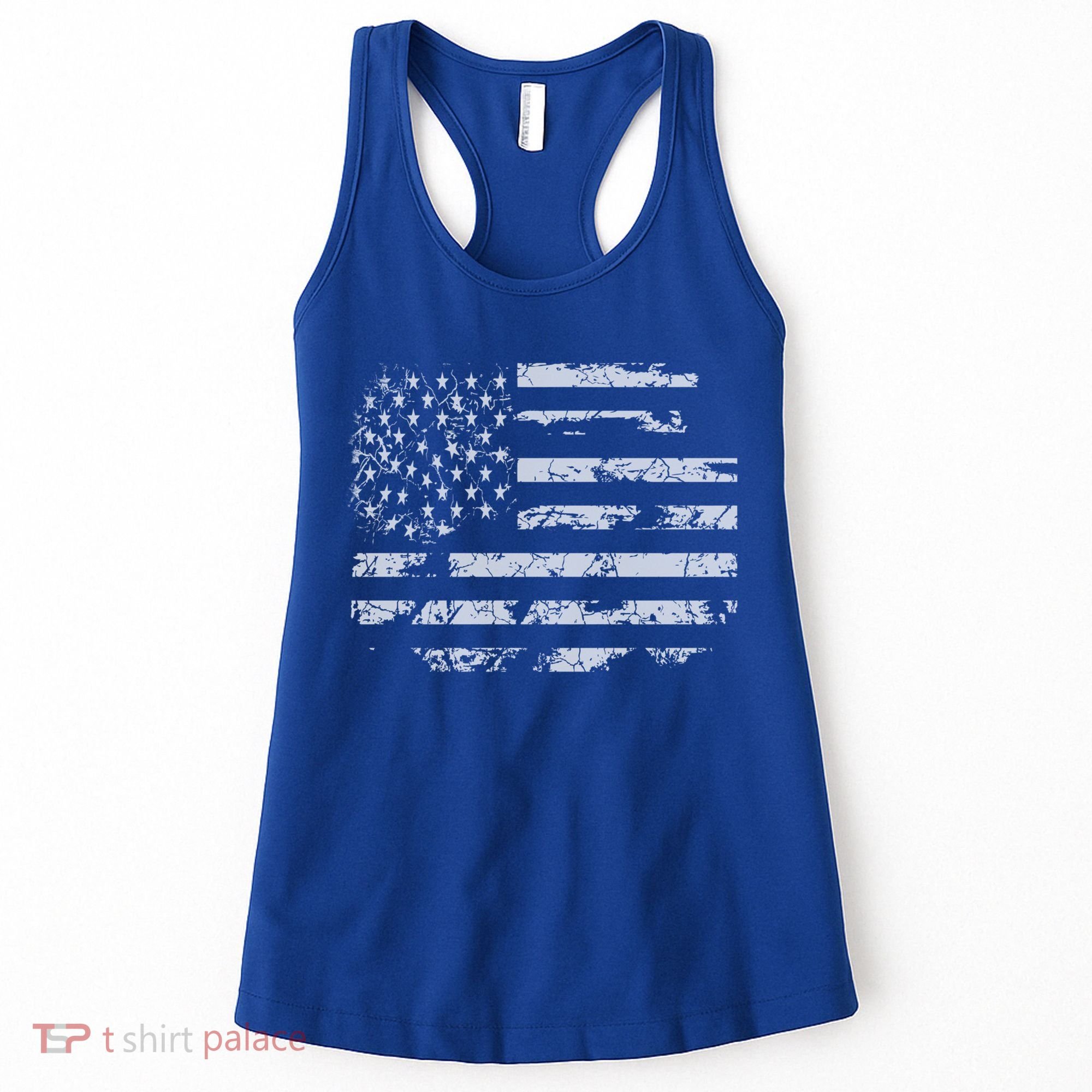 Distressed Usa Flag Gift Women's Tank Top
