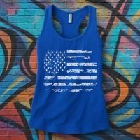Distressed Usa Flag Gift Women's Tank Top thumb 3