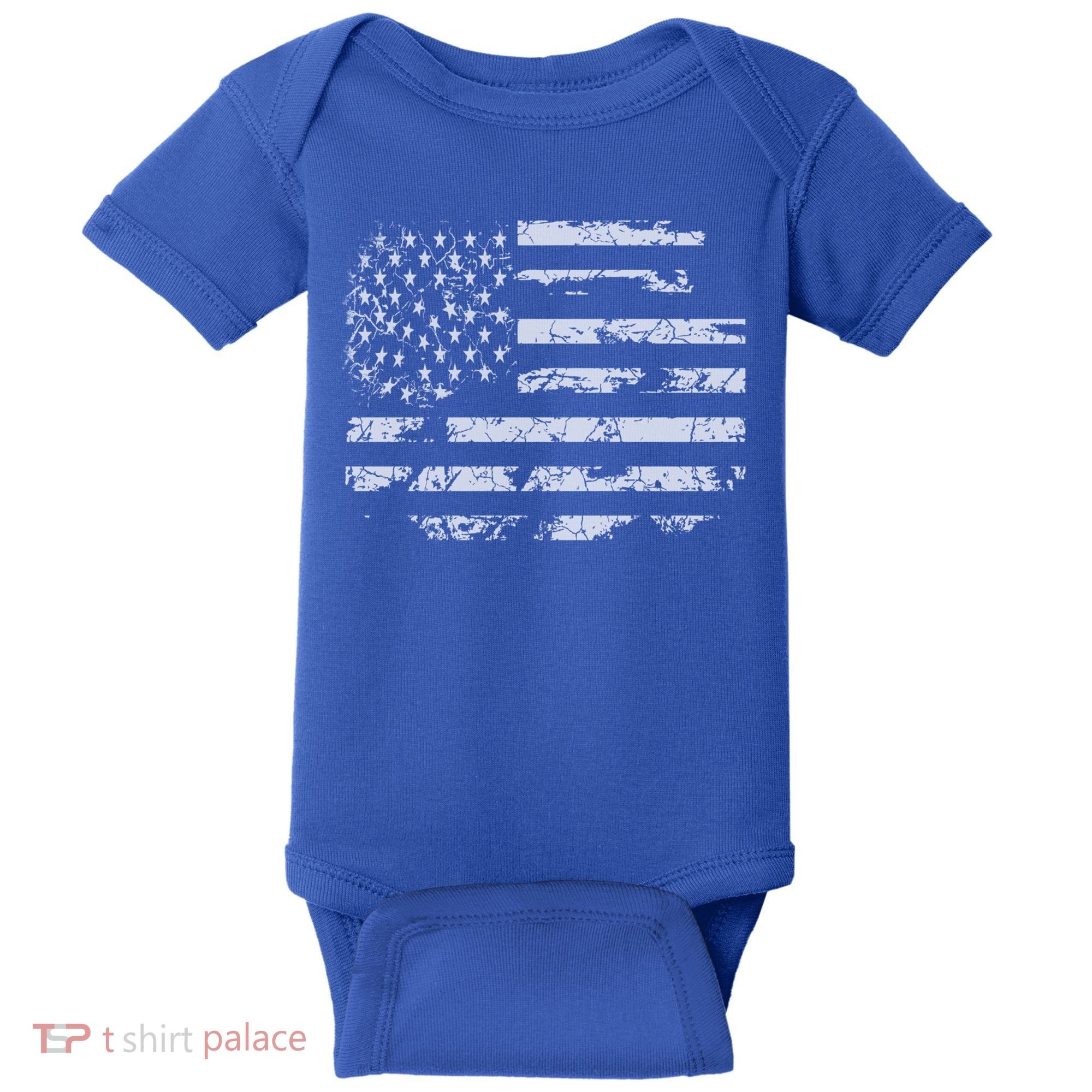 Distressed Usa Flag Gift Baby Bodysuit