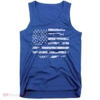 Distressed Usa Flag Gift Tank Top thumb 0