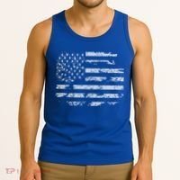 Distressed Usa Flag Gift Tank Top thumb 3