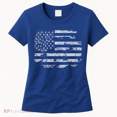 Distressed Usa Flag Gift Women's T-Shirt