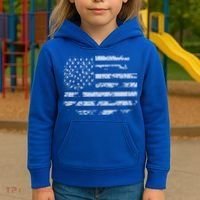 Distressed Usa Flag Gift Kids Hoodie thumb 3