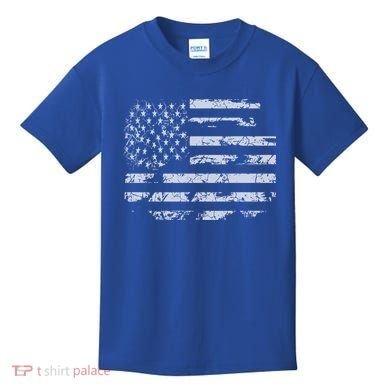 Distressed Usa Flag Gift Kids T-Shirt
