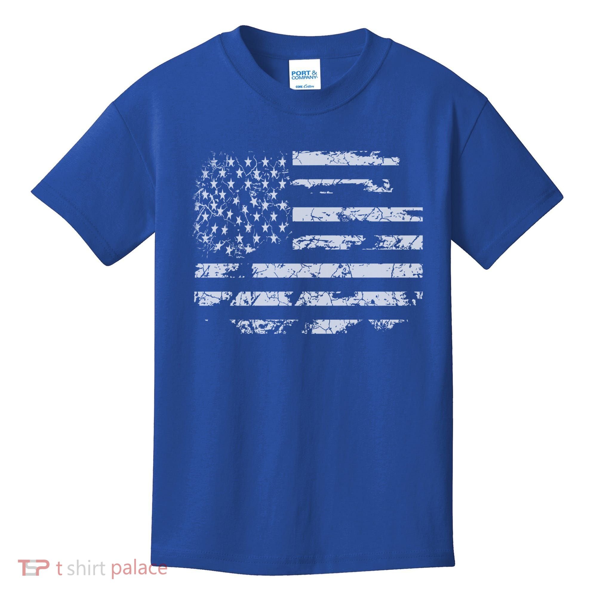 Distressed Usa Flag Gift Kids T-Shirt