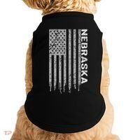 Distressed Usa Flag Patriotic American From Nebraska Doggie Tank thumb 0