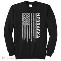 Distressed Usa Flag Patriotic American From Nebraska Sweatshirt thumb 0