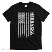 Distressed Usa Flag Patriotic American From Nebraska T-Shirt thumb 0