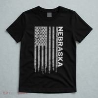 Distressed Usa Flag Patriotic American From Nebraska T-Shirt thumb 5